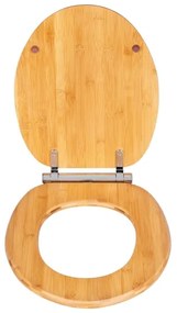 WENKO 25224100 - WC-ülőke BAMBOUSA 34,5x40,5 cm barna/ezüst