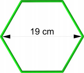 Mézeskalács lyukasztó geometrikus figurák Hexagon Hatszög 19cm