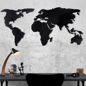 World fém fali dekoráció, 60×120 cm