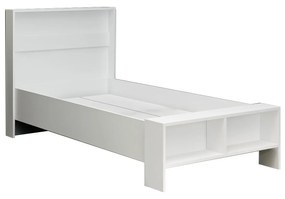 Egyszemélyes ágy 100 cm Lopope (fehér) (ágyráccsal). 1094837