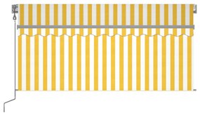 sárga-fehér automata kihúzható napellenző redőnnyel 3,5 x 2,5 m