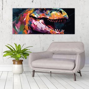 Kép - Dinoszaurusz, festészet (120x50 cm)