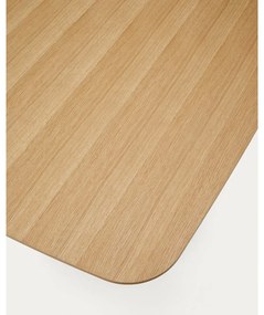 Natúr színű étkezőasztal tölgyfa dekorral 100x200 cm Litto – Kave Home