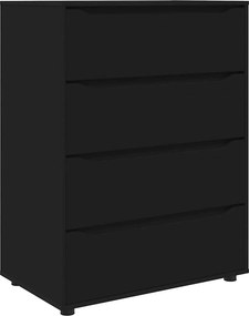 vidaXL Tároló szekrények 2 pcs Fekete 80 x 48 x 105 cm Faanyag