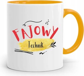 Technikus Bögre Sárga Ajándék fényképes nyomtatással