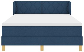 Boxspring Ágy Matracot Tartalmaz, Kék, 140x200 cm, Szövet