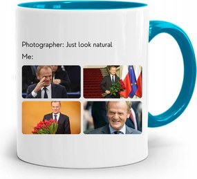 Donald Tusk Kék Bögre Platform Ajándék fényképes nyomtatással