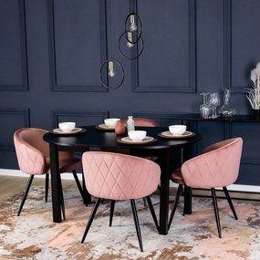 Elegáns Étkezőszék Rózsaszín Bársony Kárpittal. ADELE