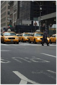 Poszterek 80x120 New York sárga taxik