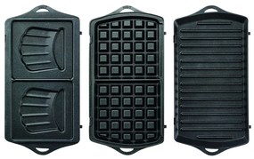 Fekete-ezüstszínű szendvicssütő Break Time - Tefal