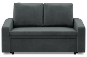 Zeus kanapé, bársony, hab töltet, döntött kartámasz, szürke