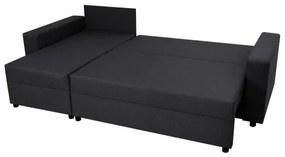 Univerzális sarokkanapé ággyá alakítható, tárolós SEVILLA antracit