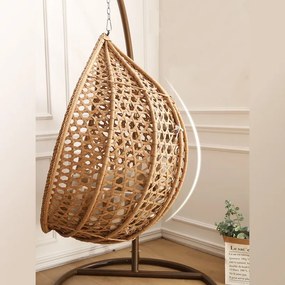 Világosbarna TROPIKAL függőszék állvánnyal