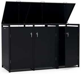 Blumfeldt BinSafe, szemétkosár tároló doboz, 3 szemétkosár, 240 l, zárható, időjárásálló horganyzott acél