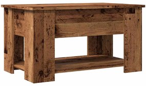 Antik fás szerelt fa dohányzóasztal 79 x 49 x 41 cm