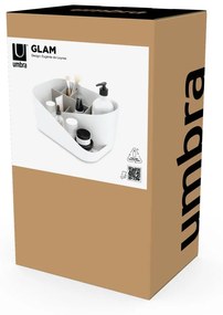 Fehér műanyag fürdőszobai rendszerező kozmetikumokhoz Glam – Umbra