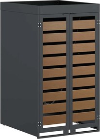 vidaXL Hulladékgyűjtő tároló virágcserép tetővel 240L-es kukához Acél