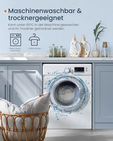 SONGMICS HOME párna, kétoldalas használat, 80 × 80 cm, világos szürke