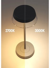 Redo 90312 - LED Dimmelhető asztali lámpa ILUNA LED/2,5W/5V 3000 mAh IP65 fekete