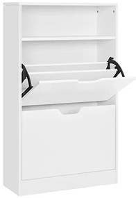 CipĆtartĂł 2 lenyithatĂł rekesszel, nyitott tĂĄrolĂłval, 24 x 60 x 102 cm, felhĆ fehĂ©r