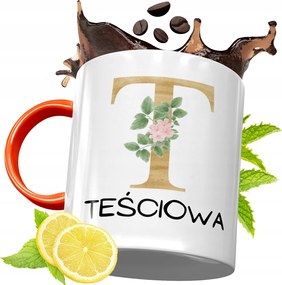 Narancssárga Bögre Anyósnak Ajándékba, fényképes nyomattal