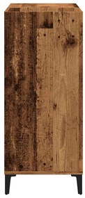 antik fa színű szerelt fa hanglemezszekrény 84,5 x 38 x 89 cm