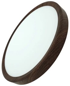 LED mennyezeti lámpatest LED/24W/230V 3000/4000/6500K átm. 30 cm barna