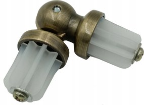 Szögcsatlakozó Függönykarnis Csőhöz Ø19mm Arany Antik