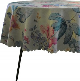 Abrosz Foltálló Ovális 150X250 CM Virágok Szürke Ovális Lila Zöld