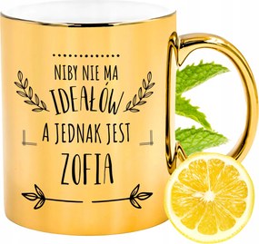 Prémium Arany Csillogó Bögre Zsófia Ajándék Nyomtatott Fotóval