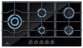 Klarstein Ignito Chef Edition, 5 zóna, gáz főzőlap, 5 égő, Sabaf égők, üvegkerámia felület