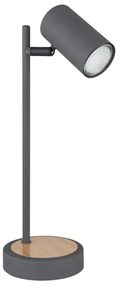 Globo 57910TG - ROBBY asztali lámpa 1xGU10/5W/230V szürke/barna