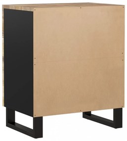 tömör mangófa és szerelt fa éjjeliszekrény 50 x 33 x 60 cm