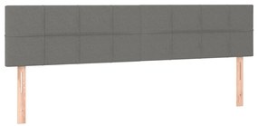 sötétszürke szövet LED-es fejtámla 180x5x78/88 cm