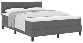 Box Spring Ágy Matrac Sötétszürke 160x200 cm Szövet