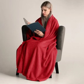 Henry piros mikroszálas takaró, 220 x 240 cm - DecoKing