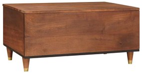 Dohányzóasztalok Barna 80 x 54 x 40 cm Kanna és tömör mango fa