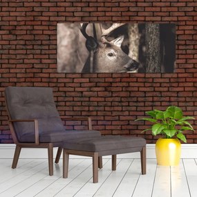 Kép - Szarvas az erdőben (120x50 cm)