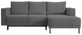 Sarokkanapé Rodriguez mini (J) (világos szürkés fekete + fekete). 1099544