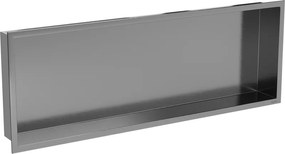Mexen X-Wall-R süllyeszthető polc peremmel 90 x 30 cm, szálcsiszolt gun grey - 19E0903010