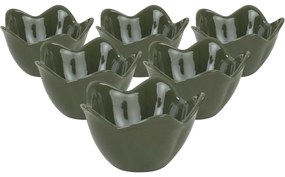 Lotus kerámia tál 6 db, 11,8 cm, zöld