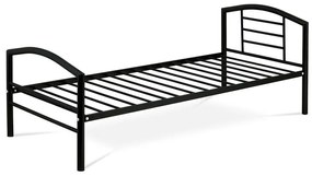 Jednolůžková postel 94x207cm, kov, černá, BED-1900 BK