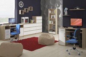 PC asztal Jocosa (sonoma tölgy + fehér). 1117043