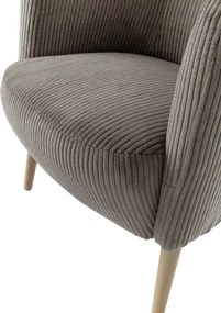 Fotel, szürkésbézs Taupe/bükk, ALIEN