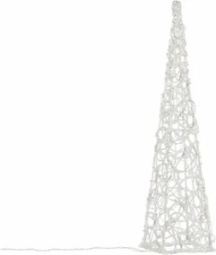 NEXOS Akril piramis 60 cm 30 hideg fehér + elem