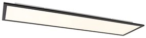 Modern mennyezeti lámpa fekete 120 cm beépített LED-del, dim to warm - Liv