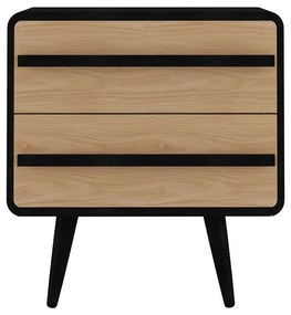 Fekete-natúr színű éjjeliszekrény Chantal – Støraa