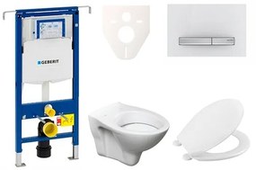 Fali WC szett Geberit előtétfalas szereléshez + Ceramia S-Line Pro WC 111.355.00.5NR8