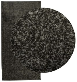ISTAN antracitszürke hosszú szálú fényes szőnyeg 100 x 200 cm
