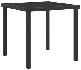 3 darabos kerti étkező szett Fekete Poli Rattan